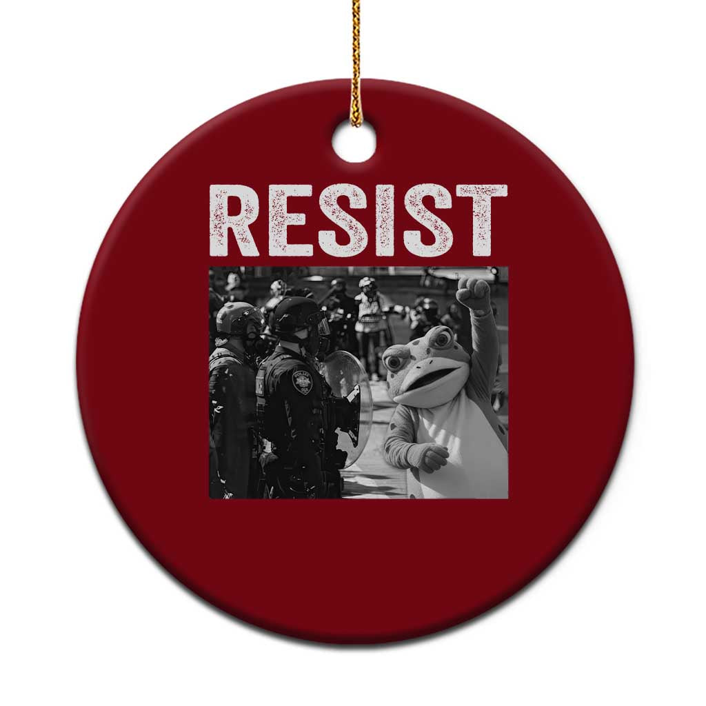 Portland Frog Protest Ceramic Ornament Funny Rebel Gift - Wonder Print Shop