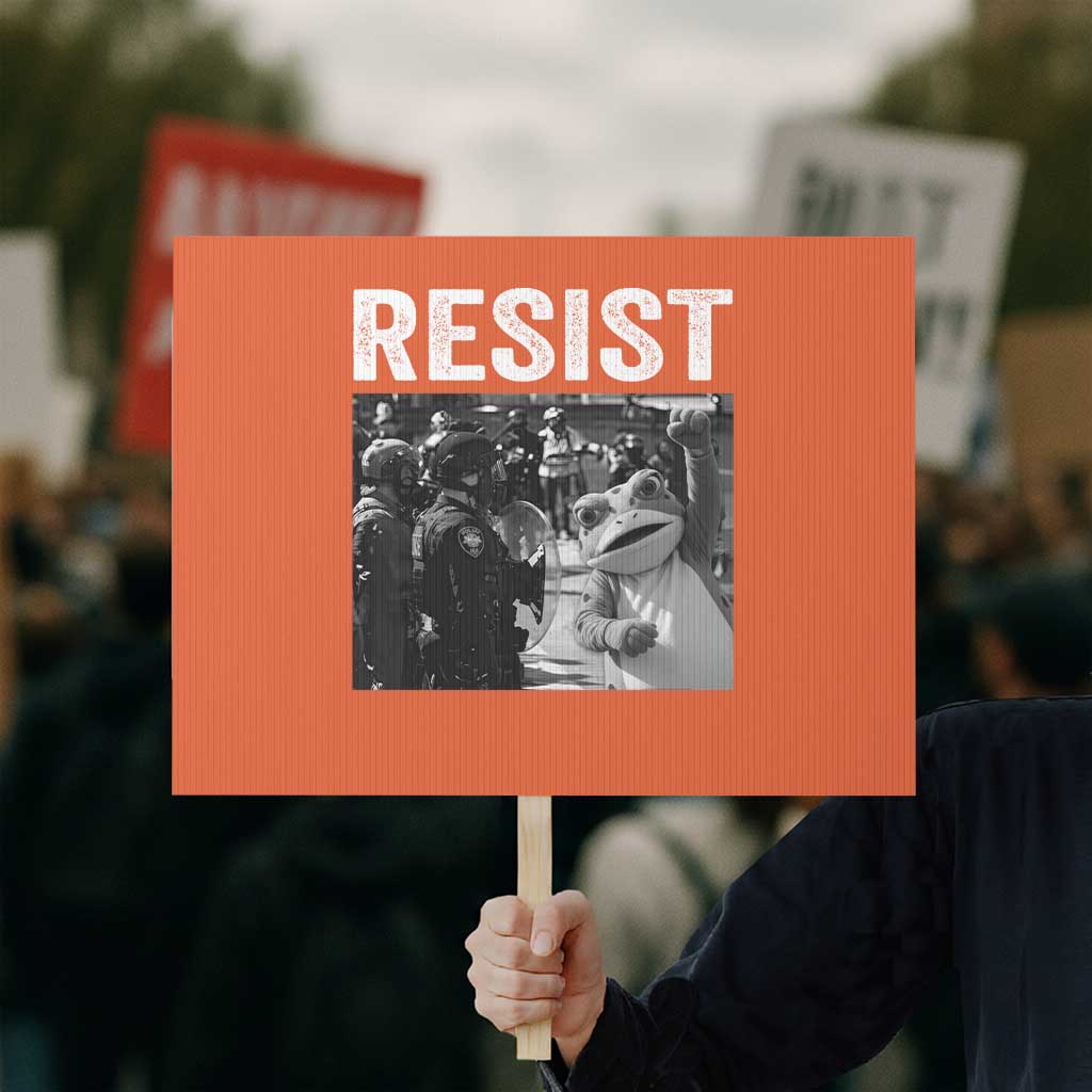 Portland Frog Protest Protest Sign Funny Rebel Gift - Wonder Print Shop