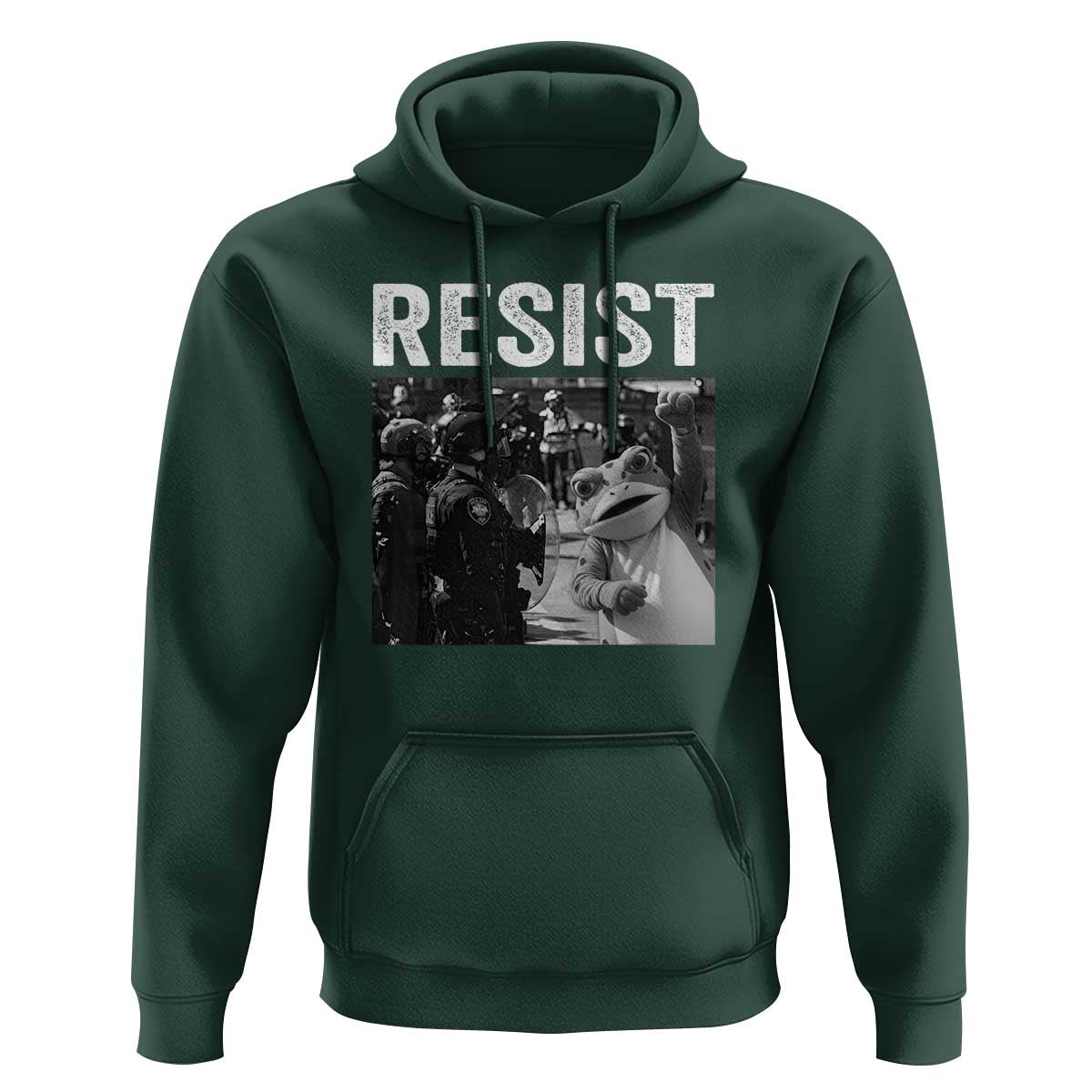 Portland Frog Protest Hoodie Funny Rebel Gift - Wonder Print Shop