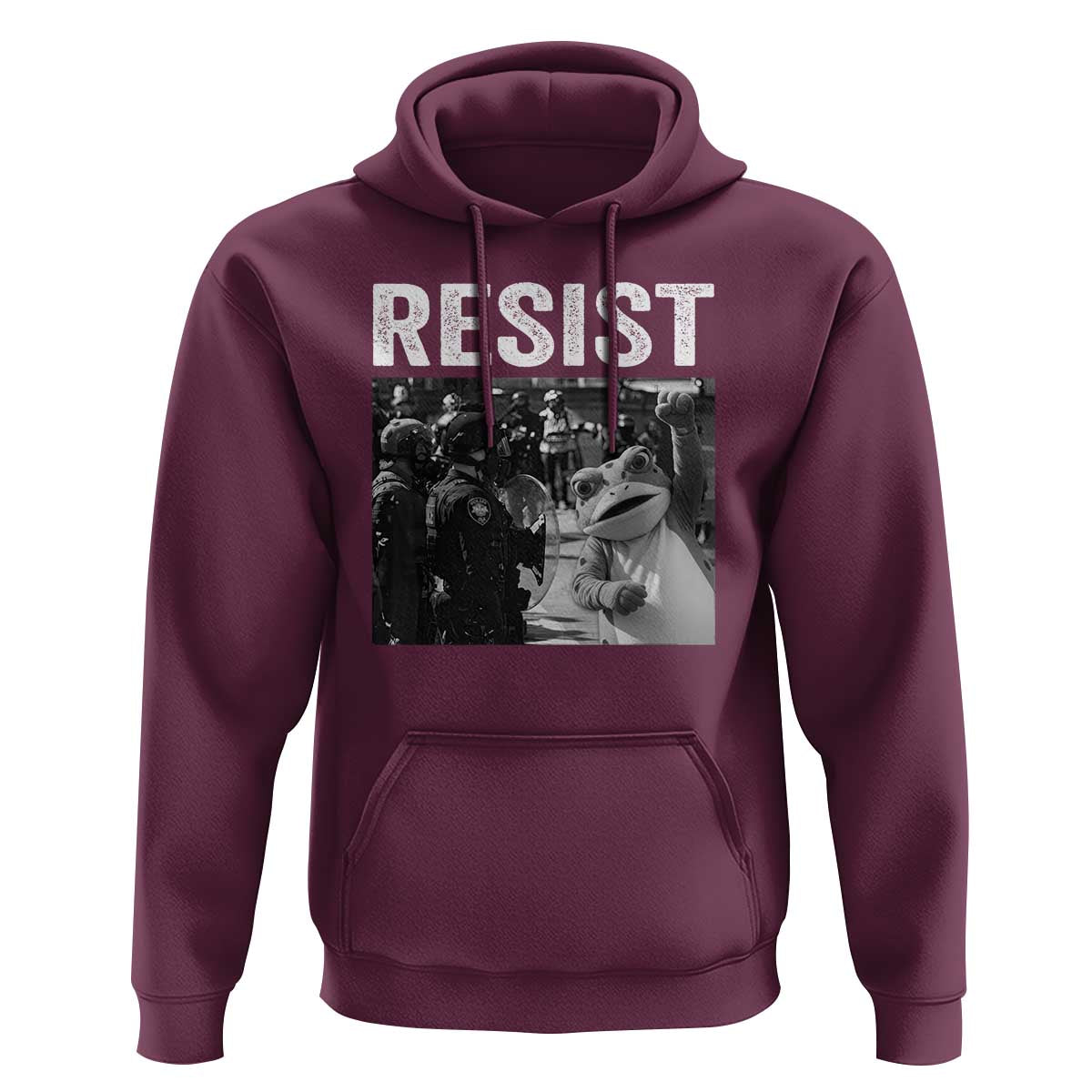 Portland Frog Protest Hoodie Funny Rebel Gift - Wonder Print Shop