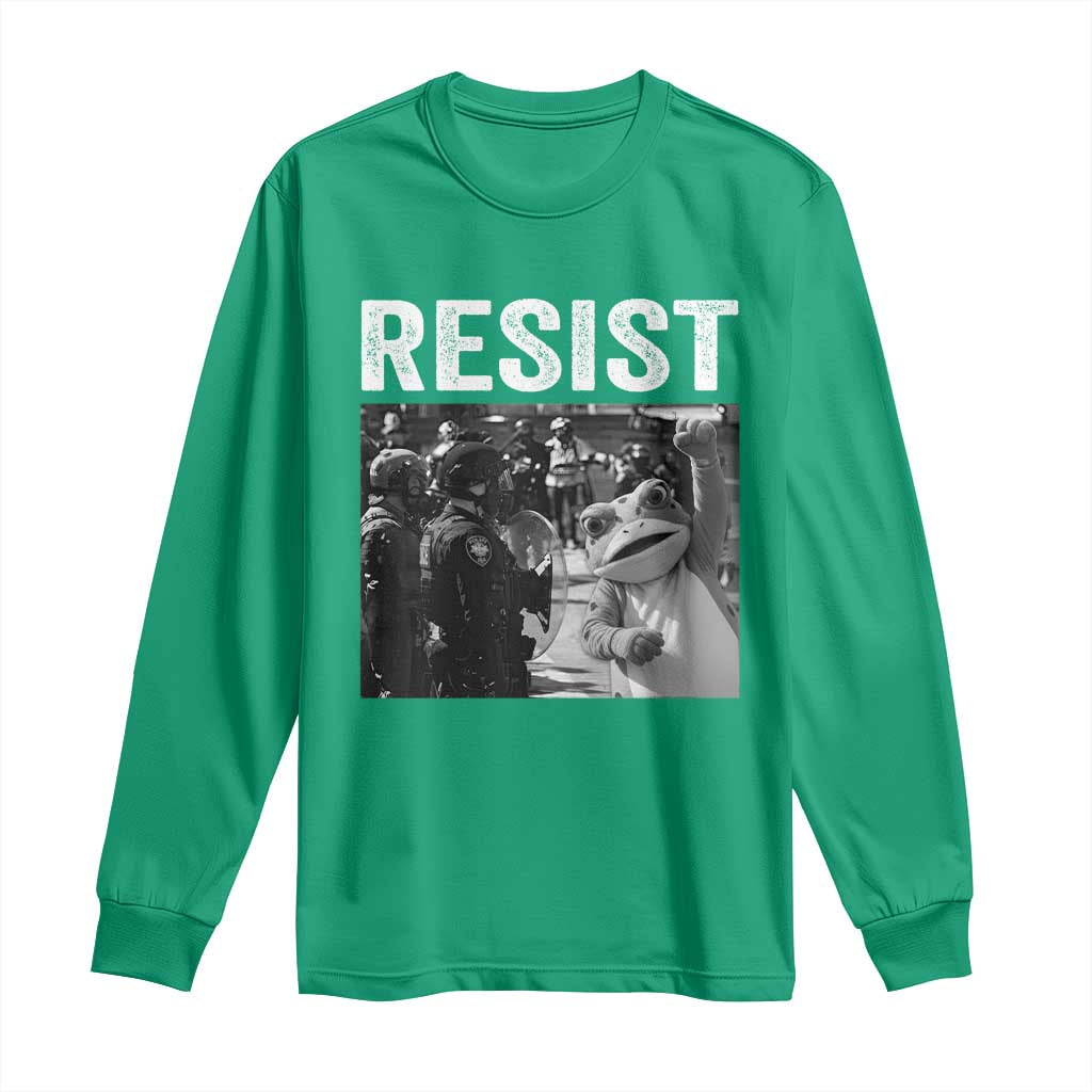 Portland Frog Protest Long Sleeve Shirt Funny Rebel Gift - Wonder Print Shop