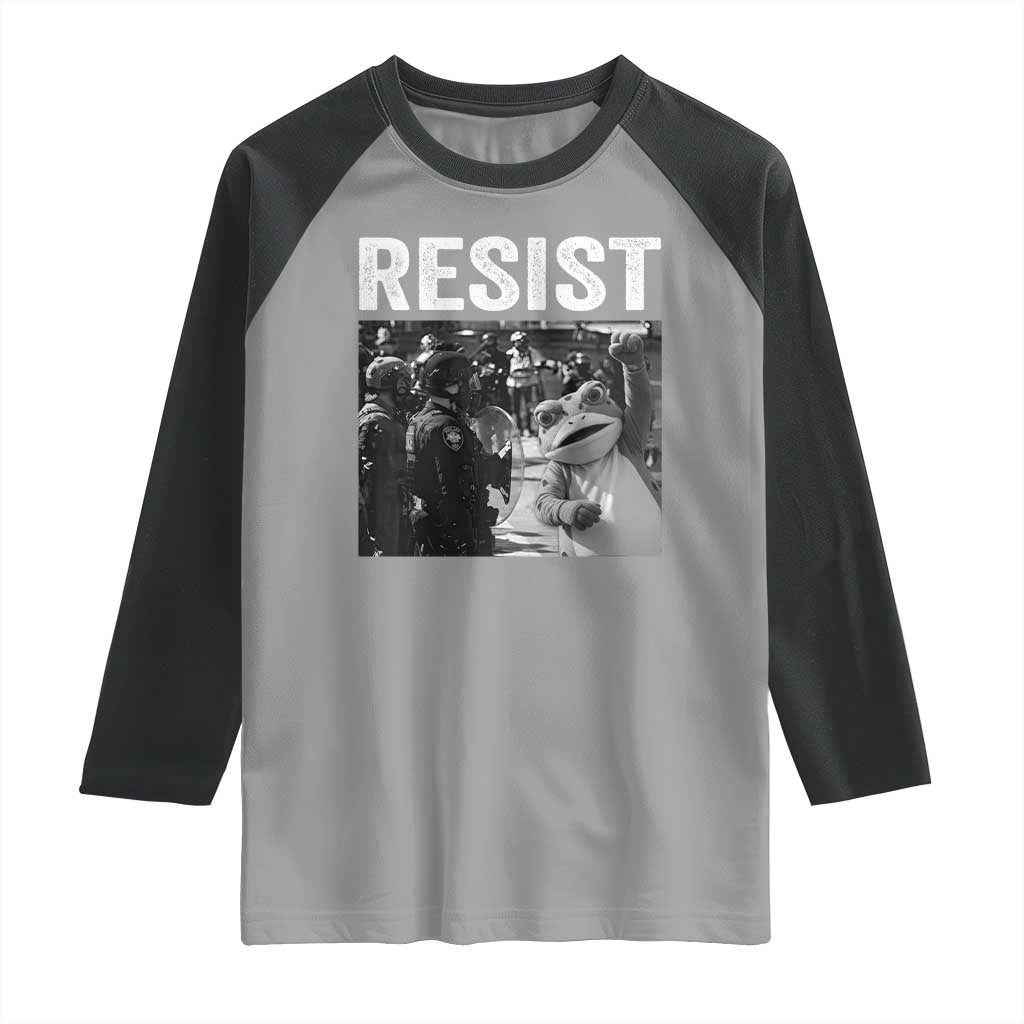 Portland Frog Protest Raglan Shirt Funny Rebel Gift - Wonder Print Shop