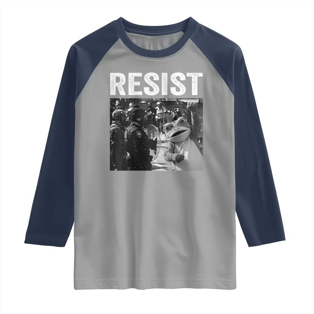 Portland Frog Protest Raglan Shirt Funny Rebel Gift - Wonder Print Shop