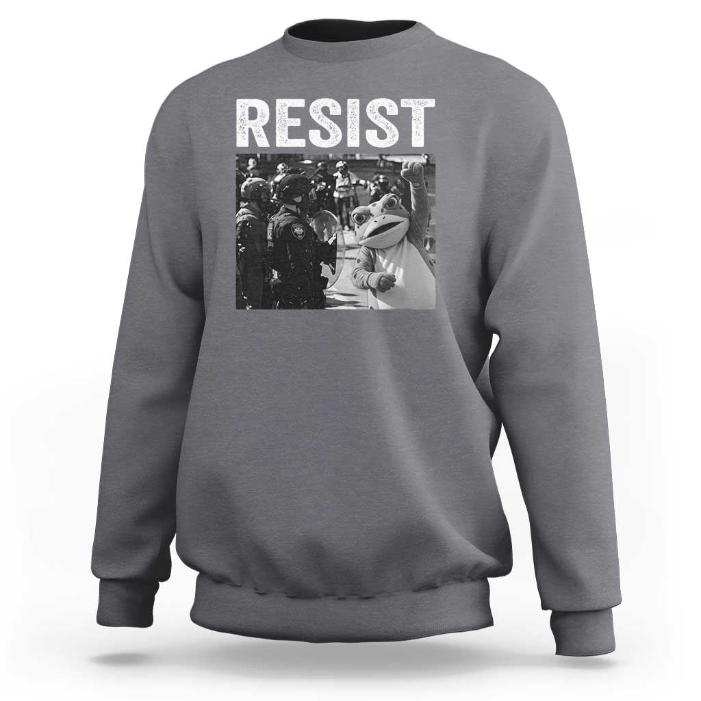 Portland Frog Protest Sweatshirt Funny Rebel Gift - Wonder Print Shop