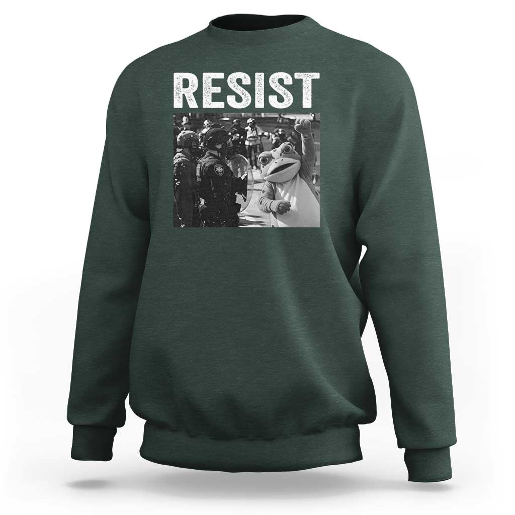 Portland Frog Protest Sweatshirt Funny Rebel Gift - Wonder Print Shop