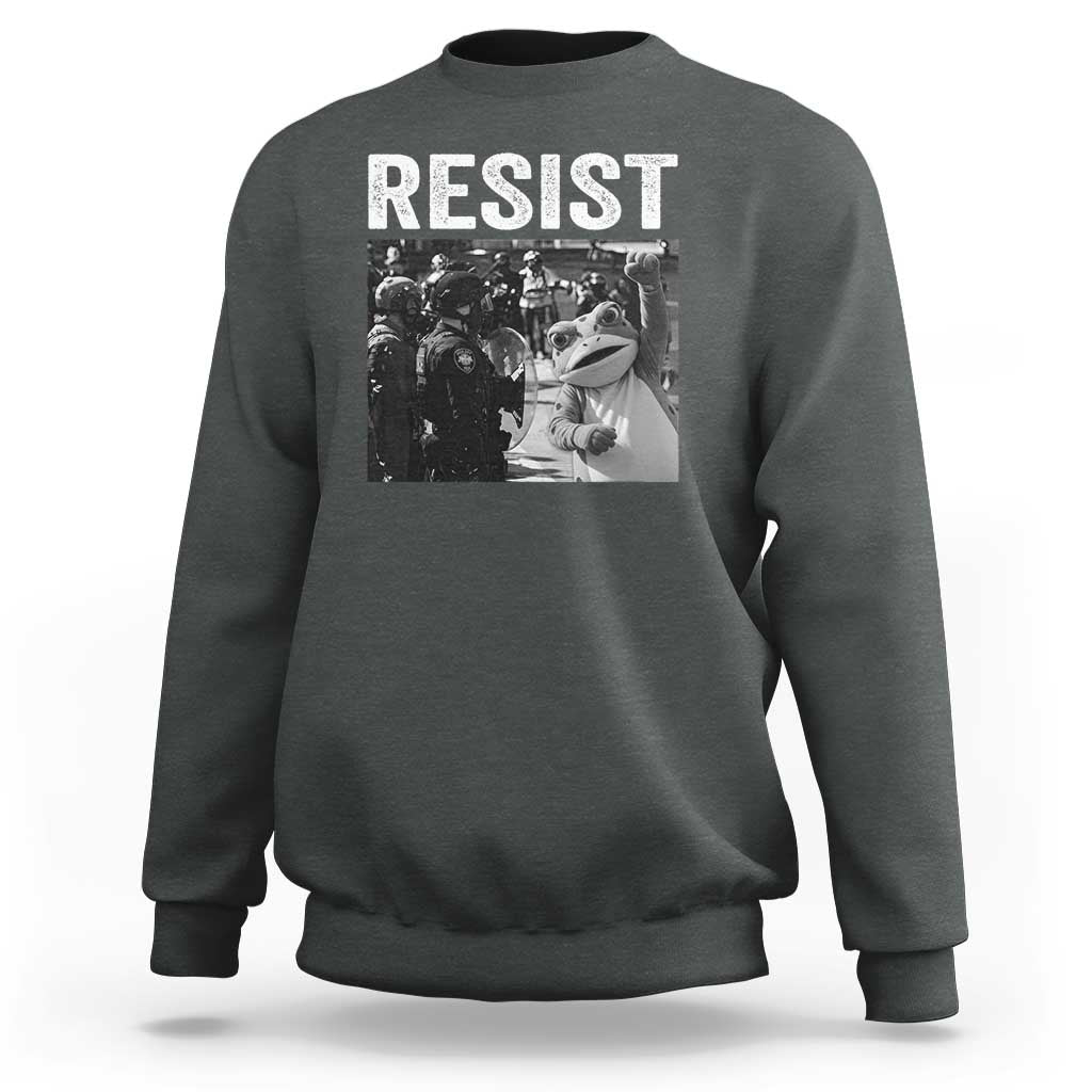 Portland Frog Protest Sweatshirt Funny Rebel Gift - Wonder Print Shop