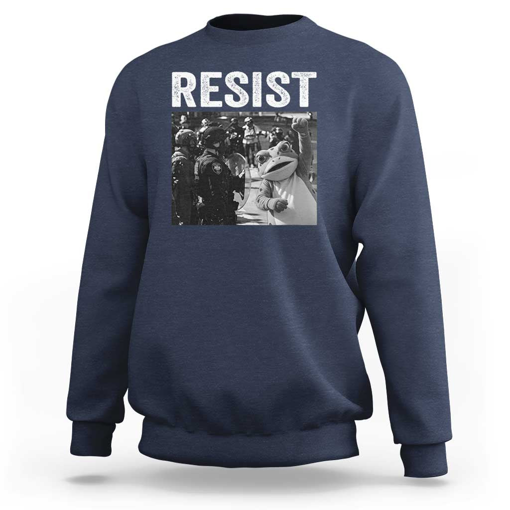 Portland Frog Protest Sweatshirt Funny Rebel Gift - Wonder Print Shop