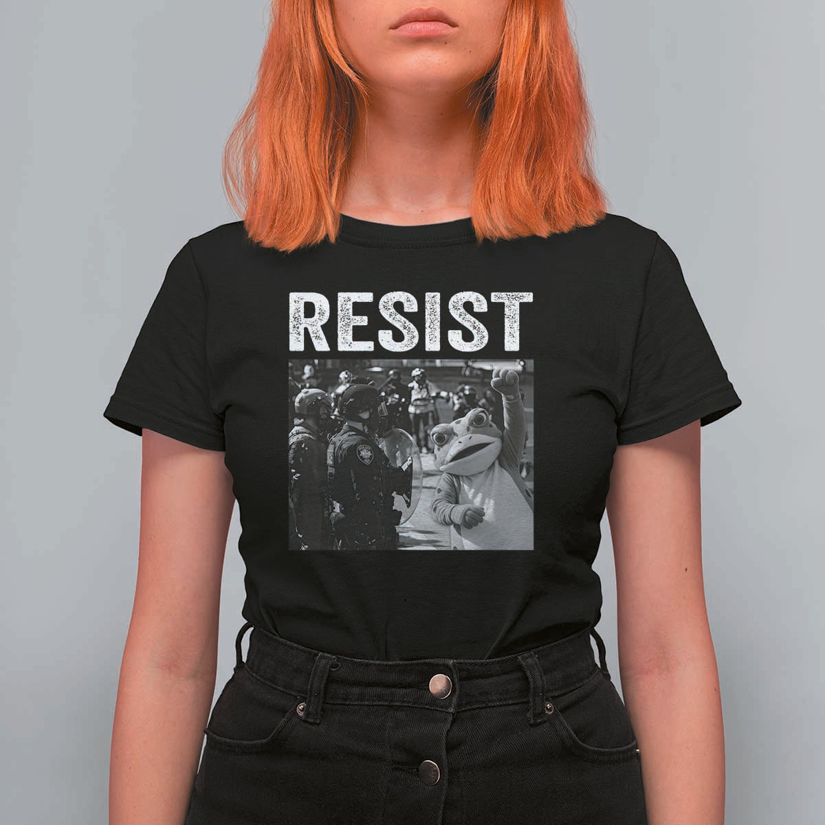 Portland Frog Protest T Shirt For Women Funny Rebel Gift - Wonder Print Shop
