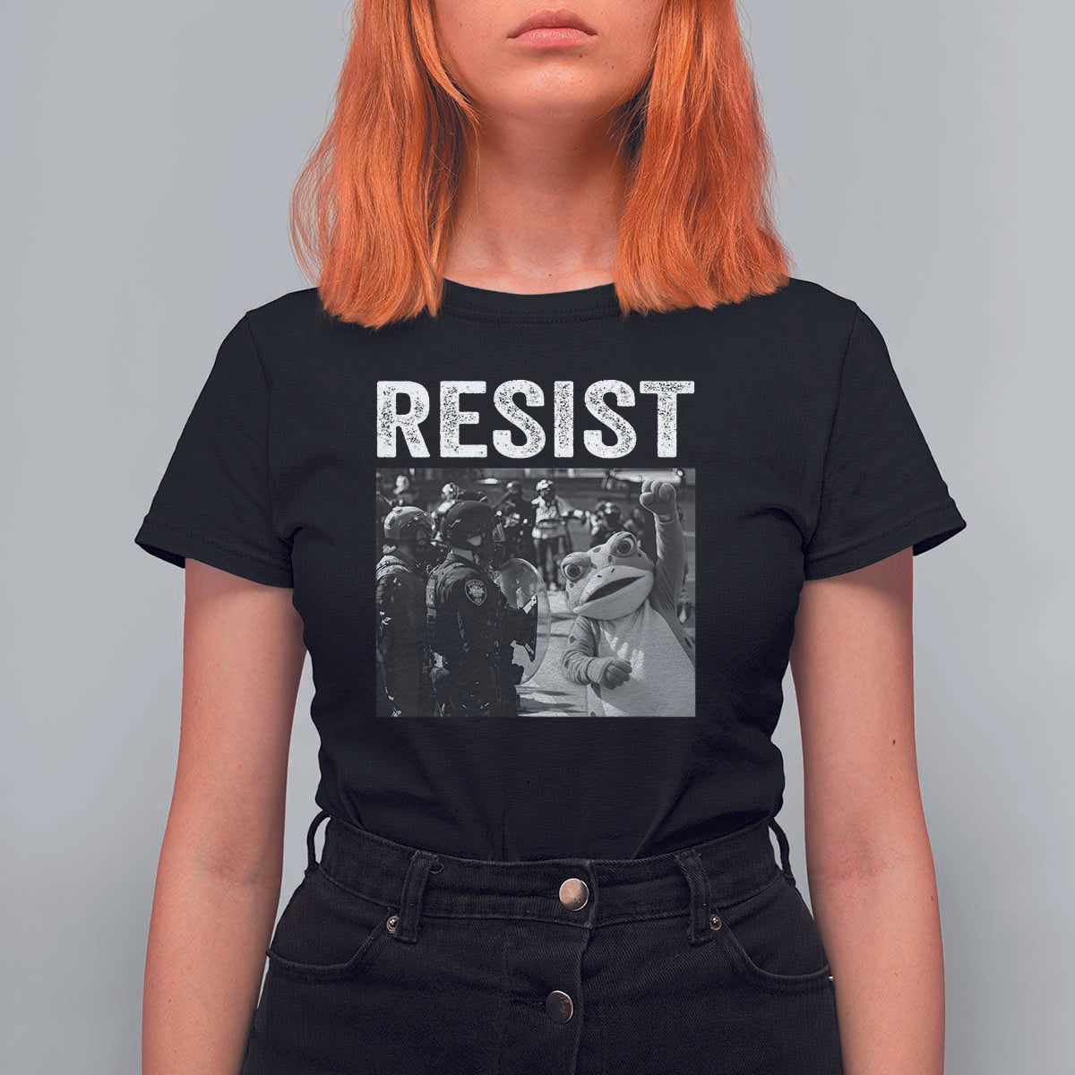 Portland Frog Protest T Shirt For Women Funny Rebel Gift - Wonder Print Shop