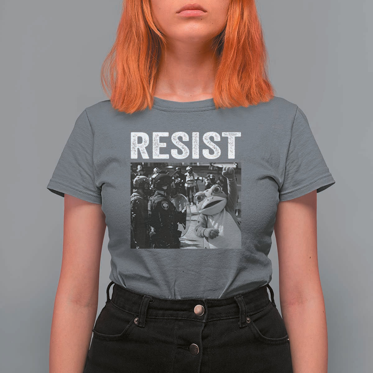 Portland Frog Protest T Shirt For Women Funny Rebel Gift - Wonder Print Shop