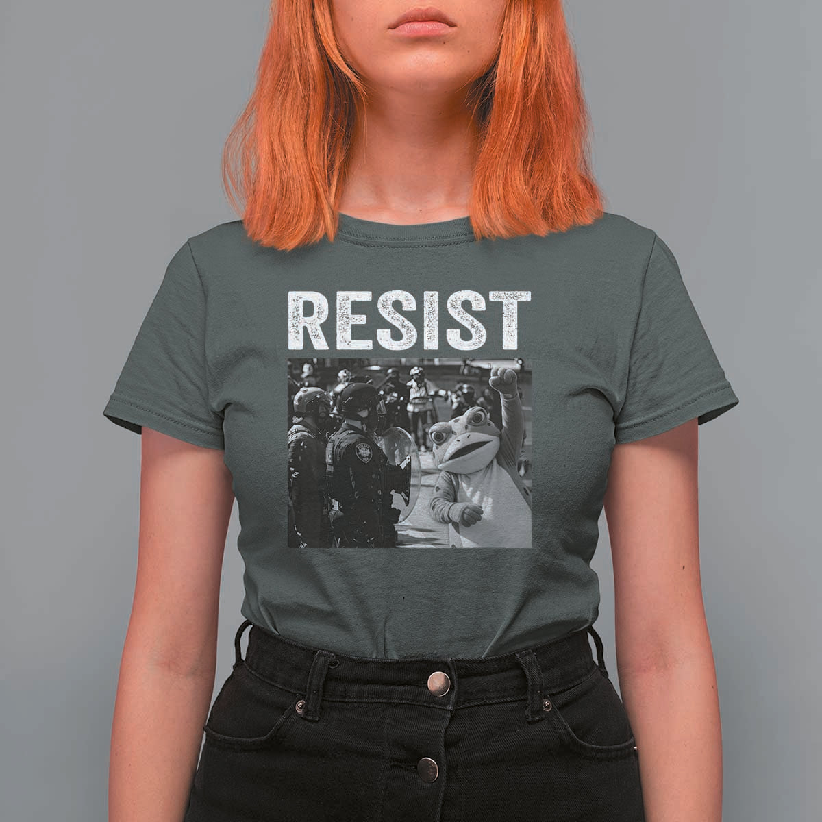 Portland Frog Protest T Shirt For Women Funny Rebel Gift - Wonder Print Shop