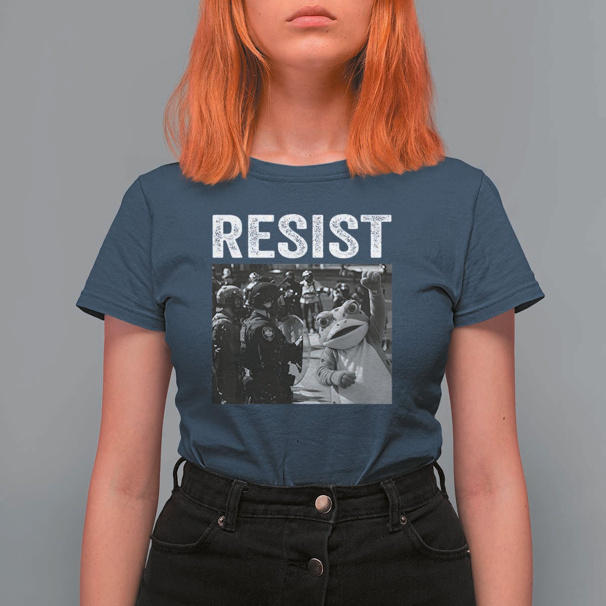 Portland Frog Protest T Shirt For Women Funny Rebel Gift - Wonder Print Shop