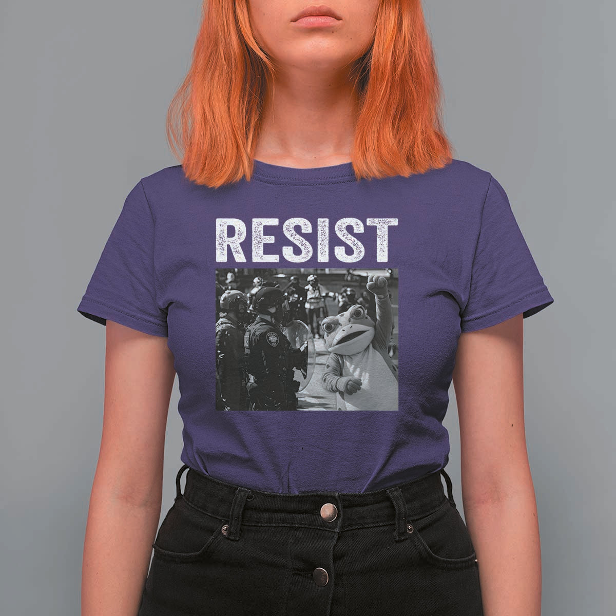 Portland Frog Protest T Shirt For Women Funny Rebel Gift - Wonder Print Shop
