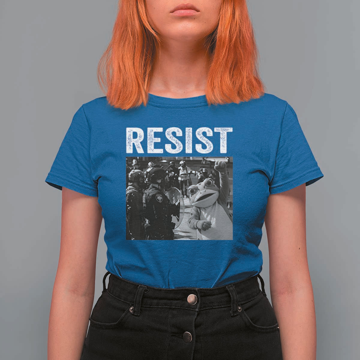 Portland Frog Protest T Shirt For Women Funny Rebel Gift - Wonder Print Shop