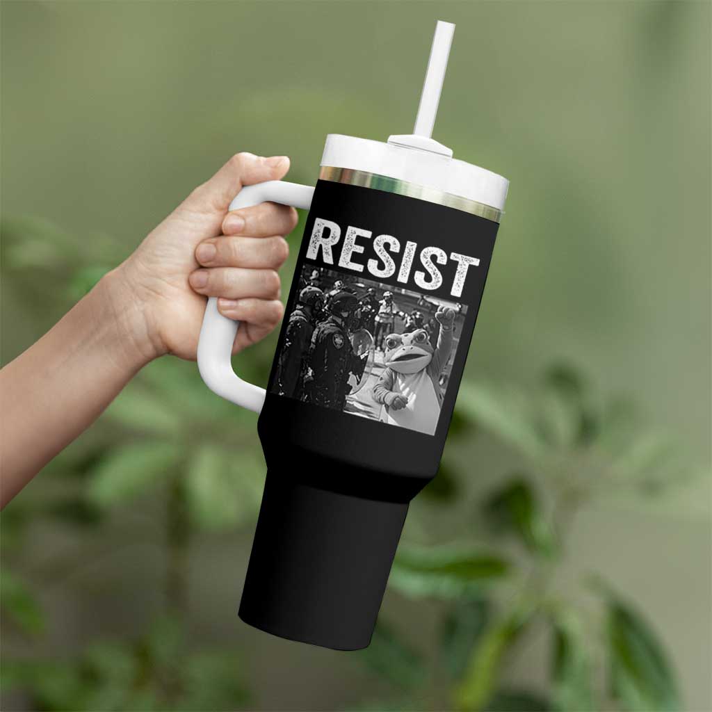 Portland Frog Protest Tumbler With Handle Funny Rebel Gift - Wonder Print Shop
