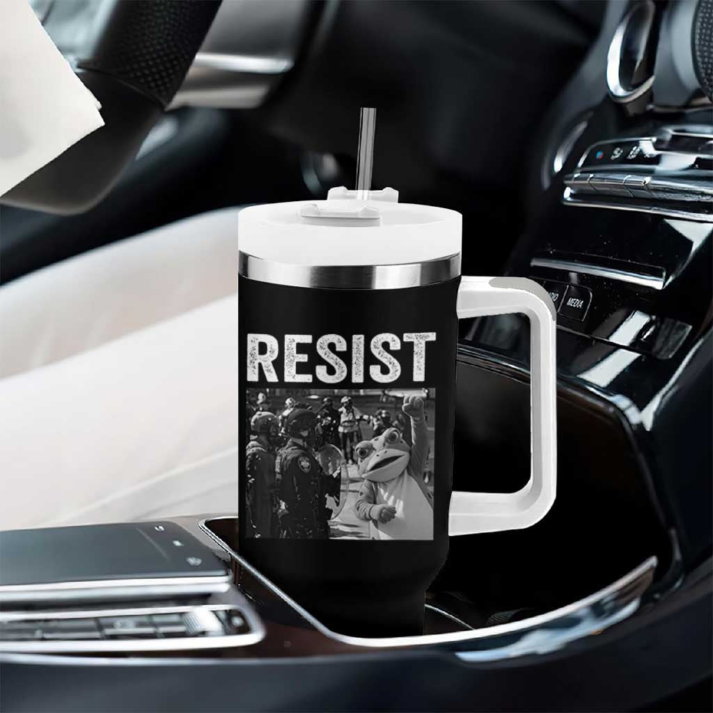Portland Frog Protest Tumbler With Handle Funny Rebel Gift - Wonder Print Shop