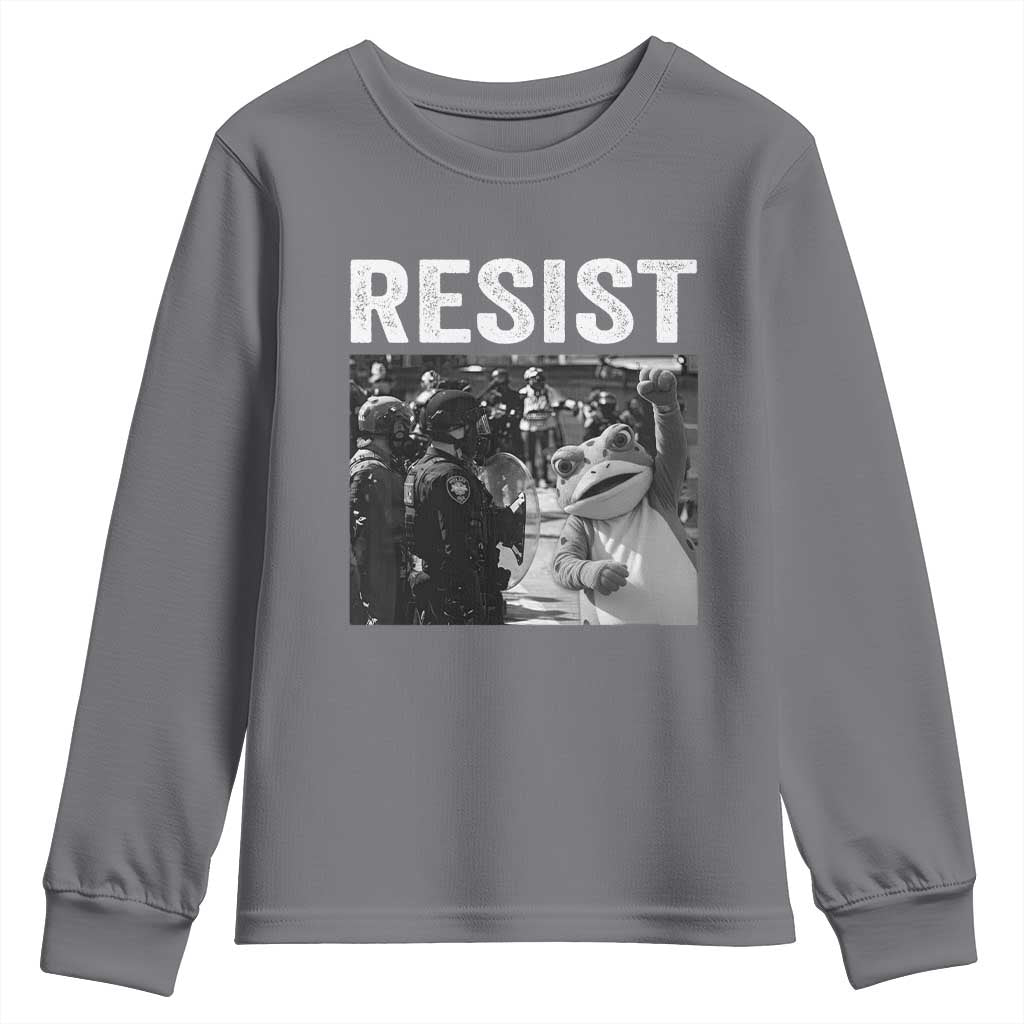 Portland Frog Protest Youth Sweatshirt Funny Rebel Gift - Wonder Print Shop