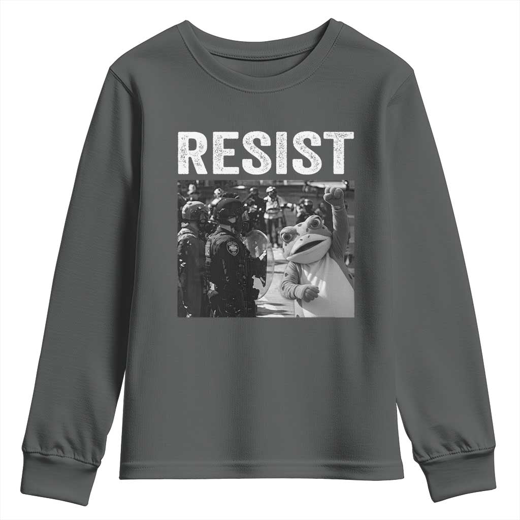 Portland Frog Protest Youth Sweatshirt Funny Rebel Gift - Wonder Print Shop