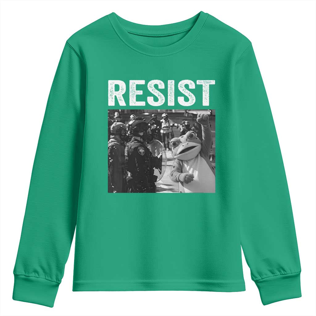 Portland Frog Protest Youth Sweatshirt Funny Rebel Gift - Wonder Print Shop
