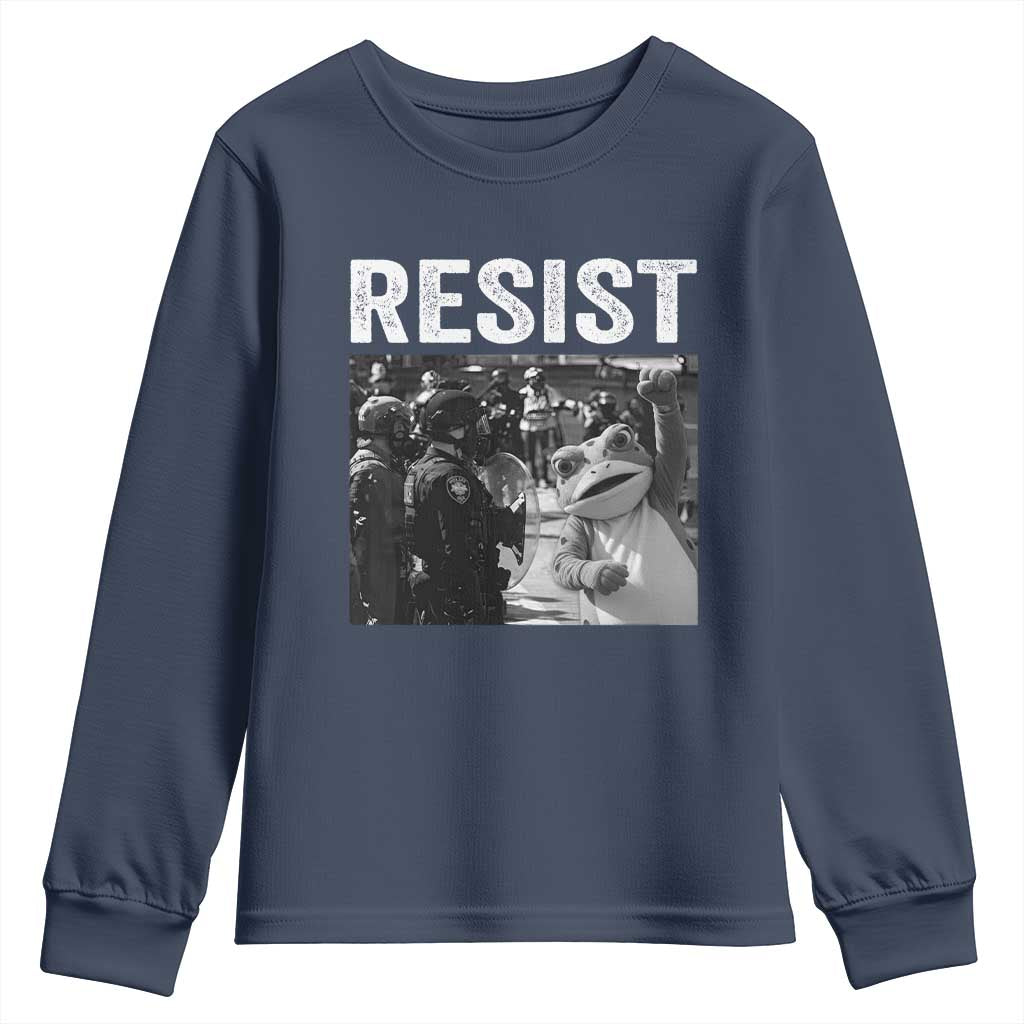 Portland Frog Protest Youth Sweatshirt Funny Rebel Gift - Wonder Print Shop