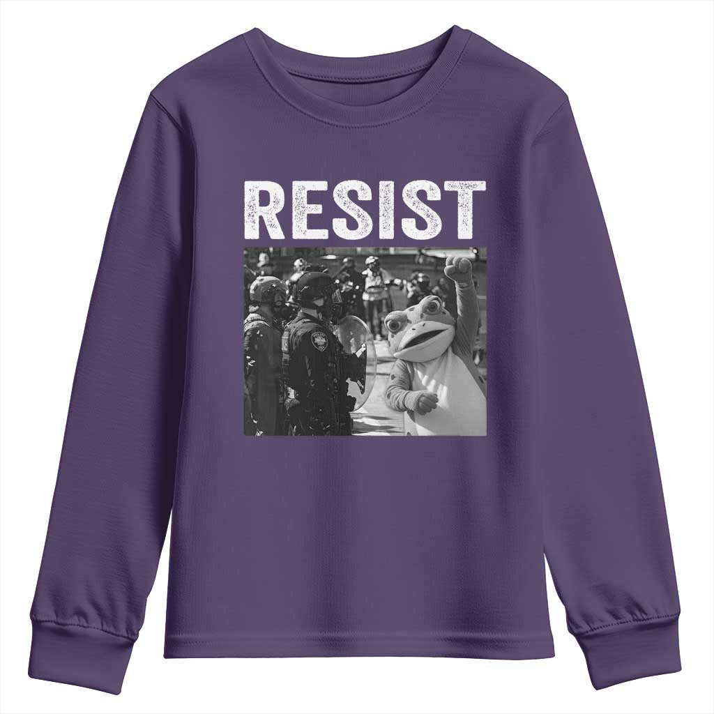 Portland Frog Protest Youth Sweatshirt Funny Rebel Gift - Wonder Print Shop