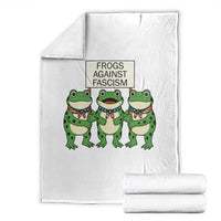 Frogs Against Fascism Throw Blanket Funny Portland Meme Humor Gift - Wonder Print Shop