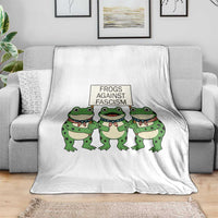 Frogs Against Fascism Throw Blanket Funny Portland Meme Humor Gift - Wonder Print Shop