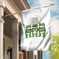 Frogs Against Fascism Garden Flag Funny Portland Meme Humor Gift - Wonder Print Shop