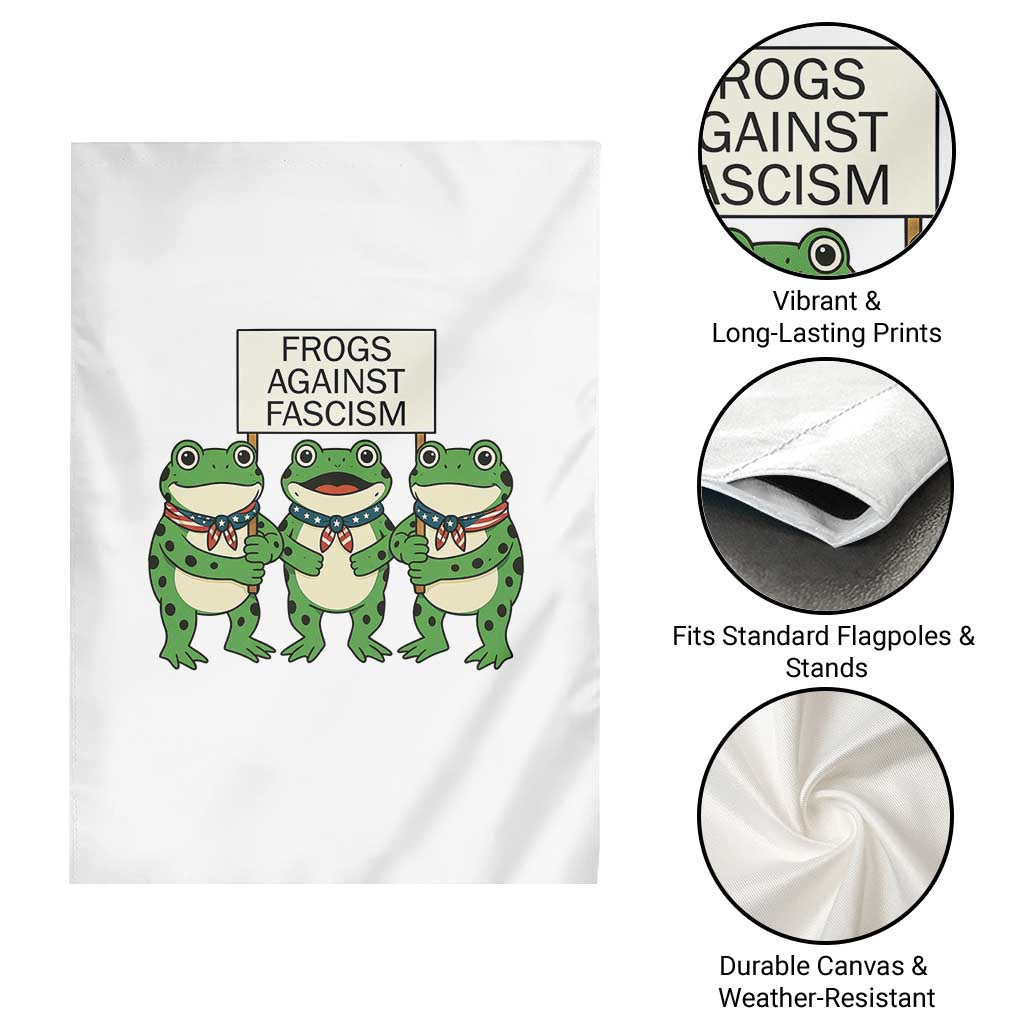 Frogs Against Fascism Garden Flag Funny Portland Meme Humor Gift - Wonder Print Shop