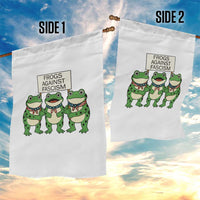 Frogs Against Fascism Garden Flag Funny Portland Meme Humor Gift - Wonder Print Shop