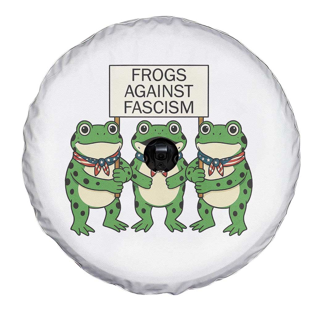 Frogs Against Fascism Spare Tire Cover Funny Portland Meme Humor Gift - Wonder Print Shop