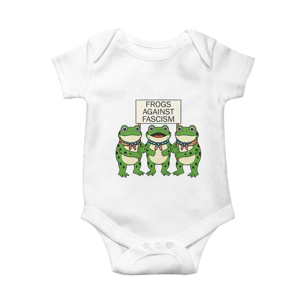 Frogs Against Fascism Baby Onesie Funny Portland Meme Humor Gift - Wonder Print Shop