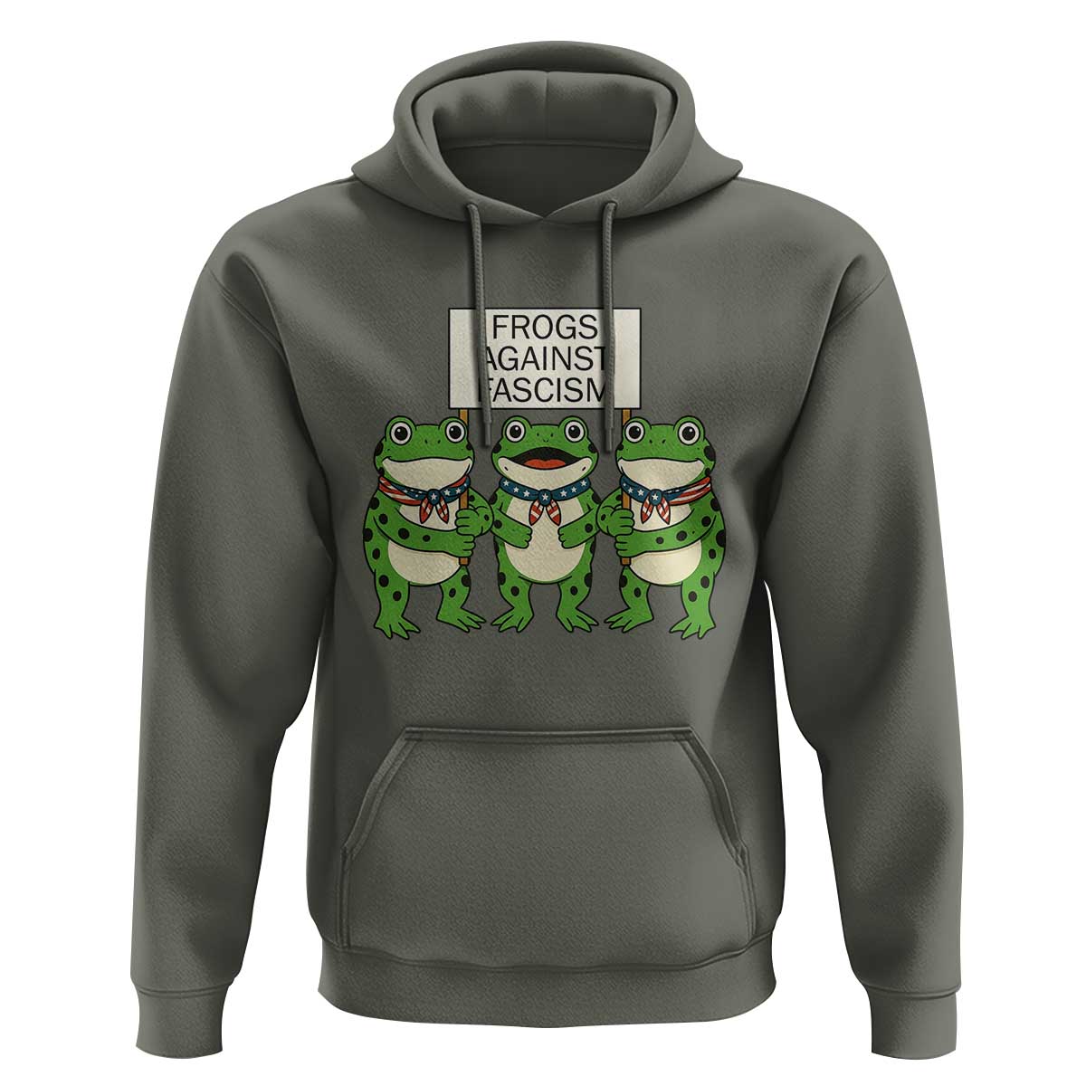 Frogs Against Fascism Hoodie Funny Portland Meme Humor Gift - Wonder Print Shop