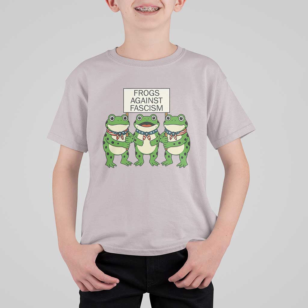 Frogs Against Fascism T Shirt For Kid Funny Portland Meme Humor Gift - Wonder Print Shop