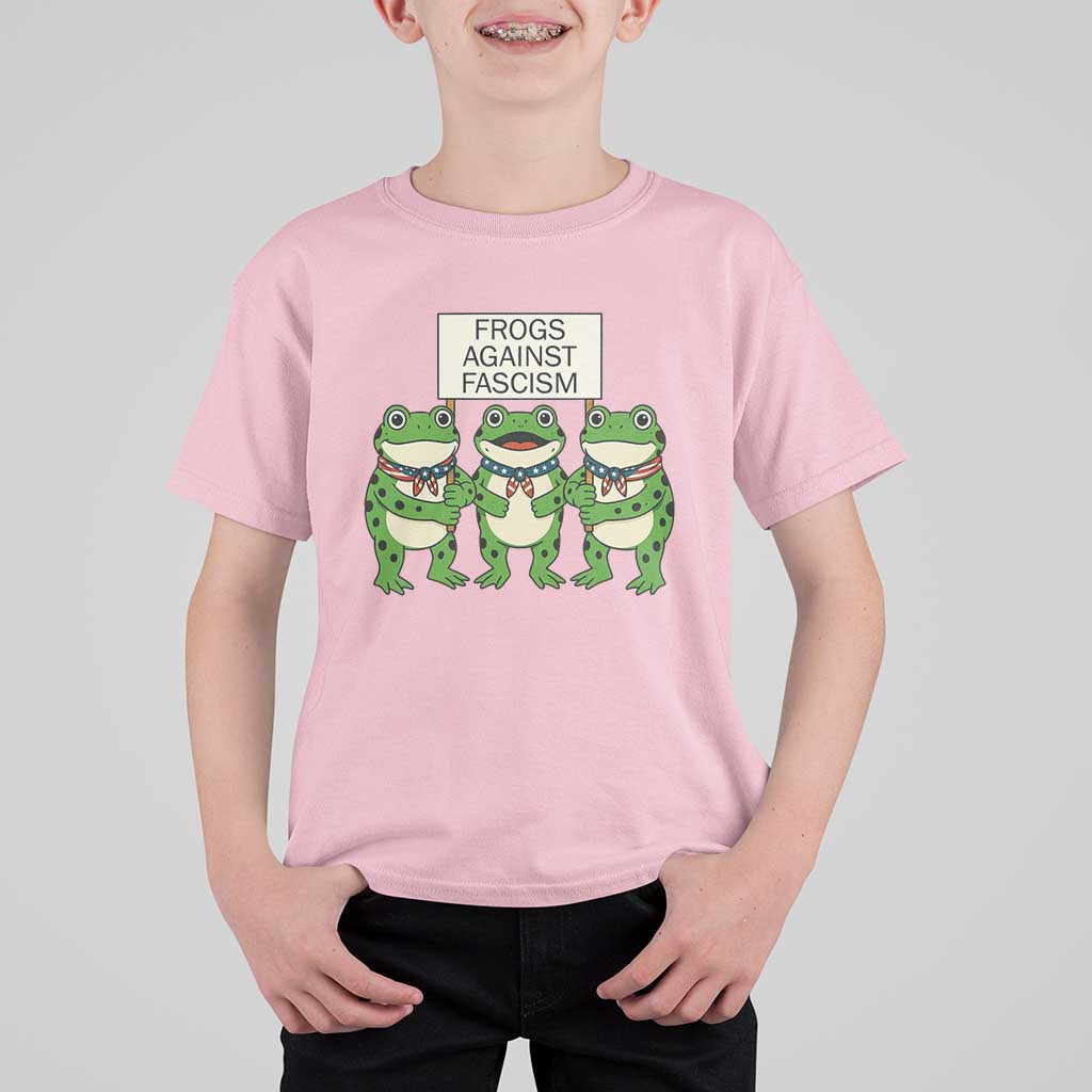 Frogs Against Fascism T Shirt For Kid Funny Portland Meme Humor Gift - Wonder Print Shop