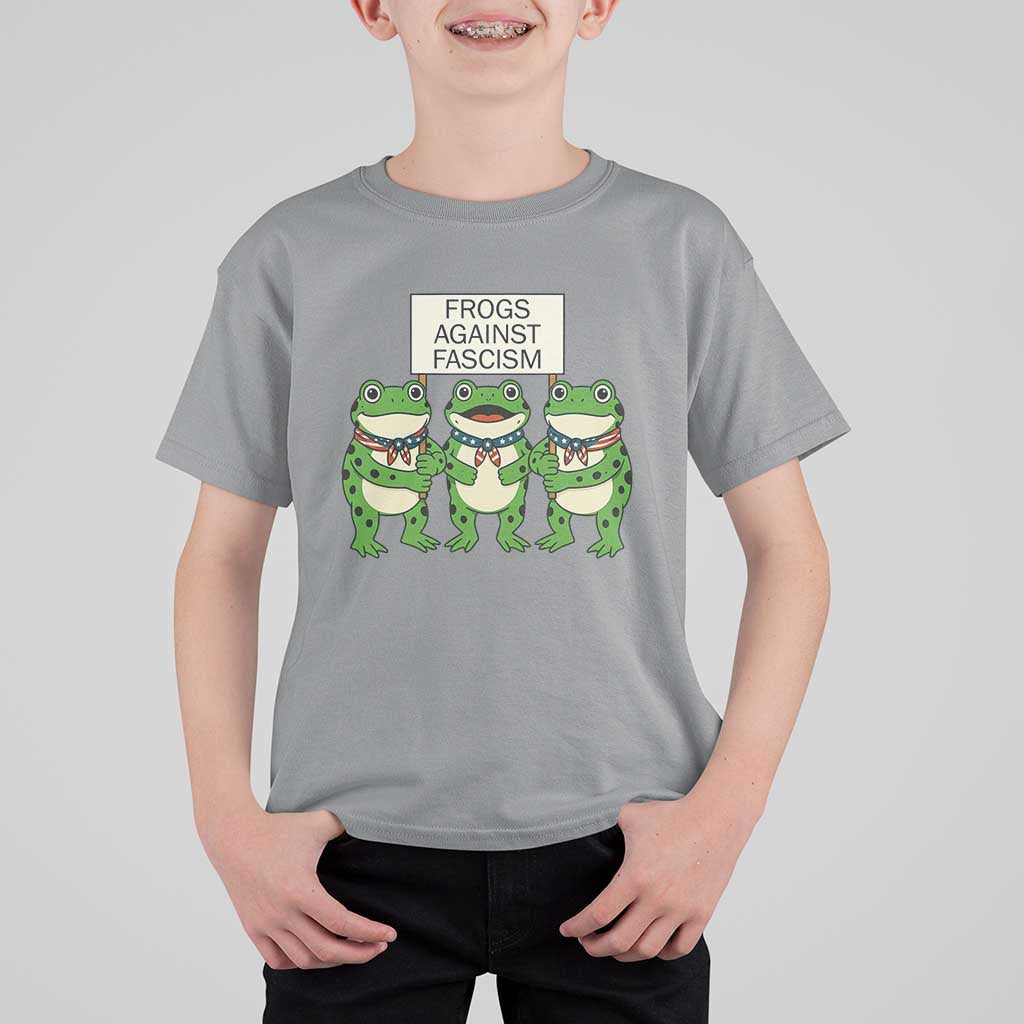 Frogs Against Fascism T Shirt For Kid Funny Portland Meme Humor Gift - Wonder Print Shop