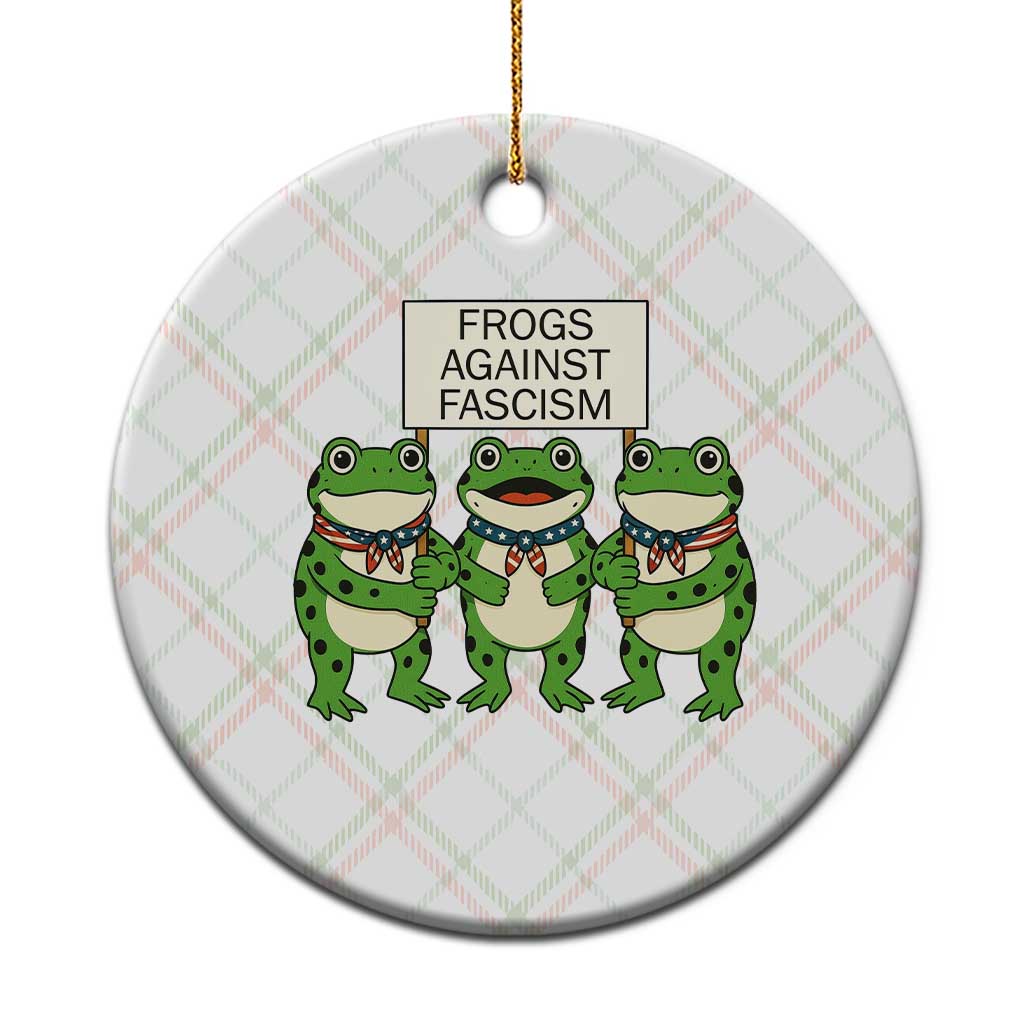 Frogs Against Fascism Ceramic Ornament Funny Portland Meme Humor Gift - Wonder Print Shop