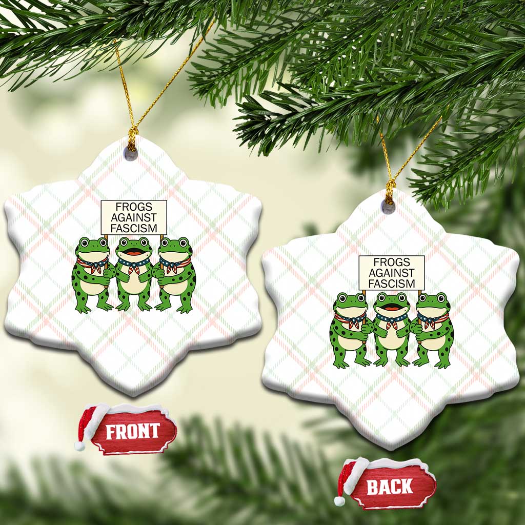 Frogs Against Fascism Ceramic Ornament Funny Portland Meme Humor Gift - Wonder Print Shop