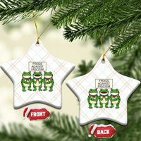 Frogs Against Fascism Ceramic Ornament Funny Portland Meme Humor Gift - Wonder Print Shop