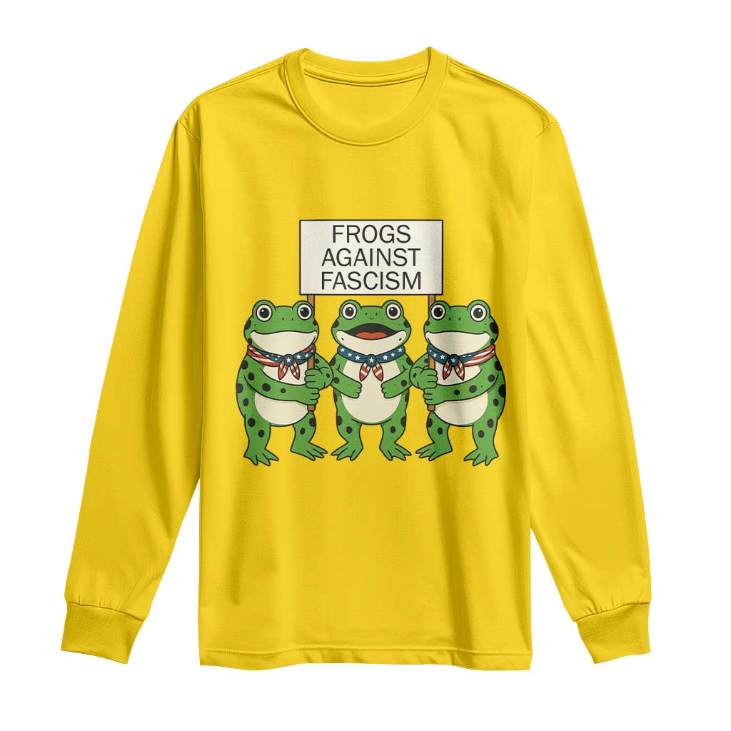 Frogs Against Fascism Long Sleeve Shirt Funny Portland Meme Humor Gift - Wonder Print Shop
