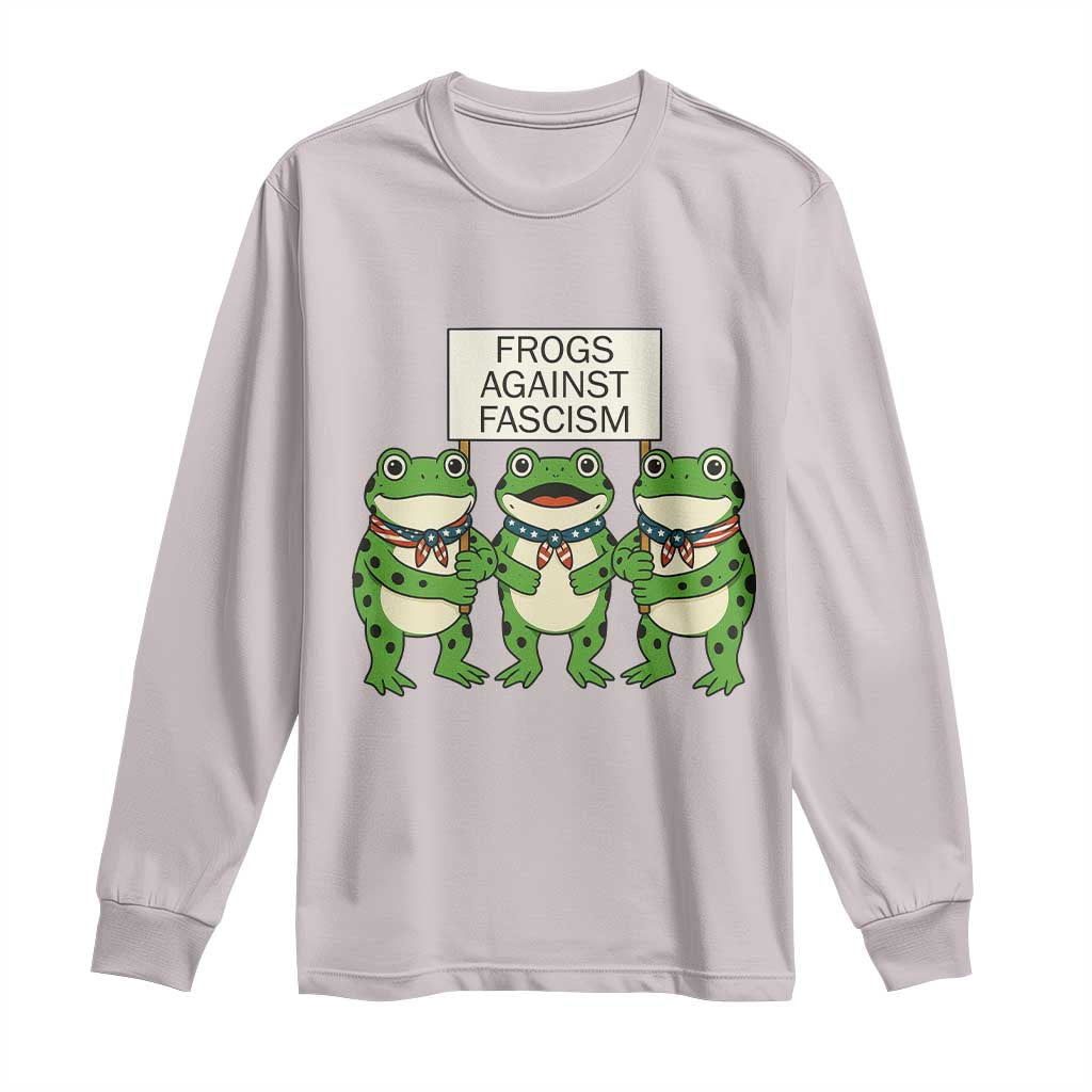 Frogs Against Fascism Long Sleeve Shirt Funny Portland Meme Humor Gift - Wonder Print Shop