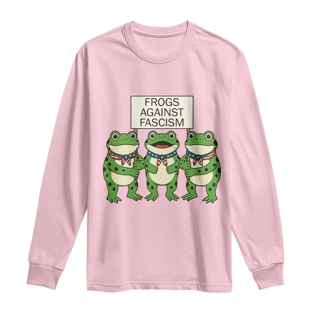 Frogs Against Fascism Long Sleeve Shirt Funny Portland Meme Humor Gift - Wonder Print Shop