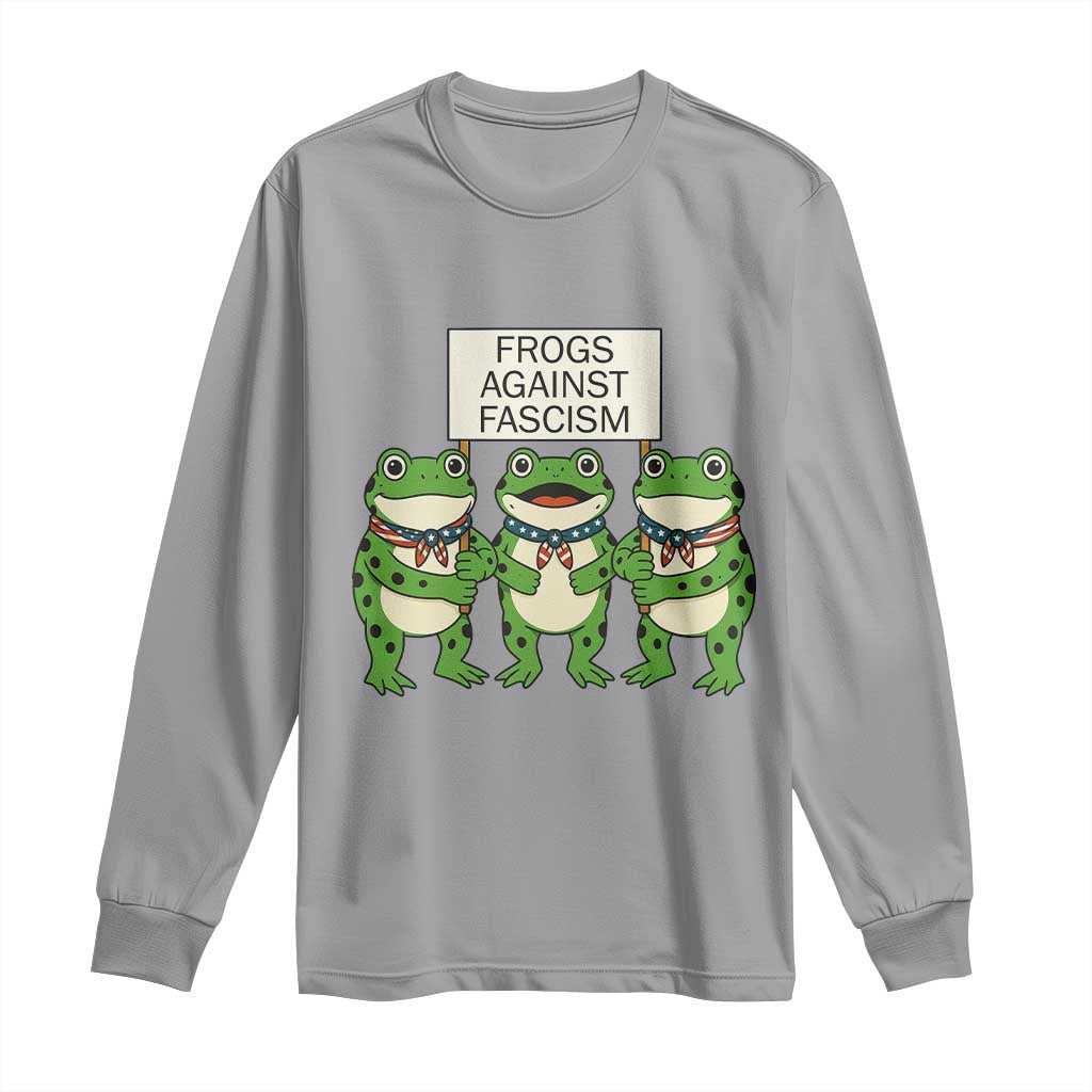 Frogs Against Fascism Long Sleeve Shirt Funny Portland Meme Humor Gift - Wonder Print Shop