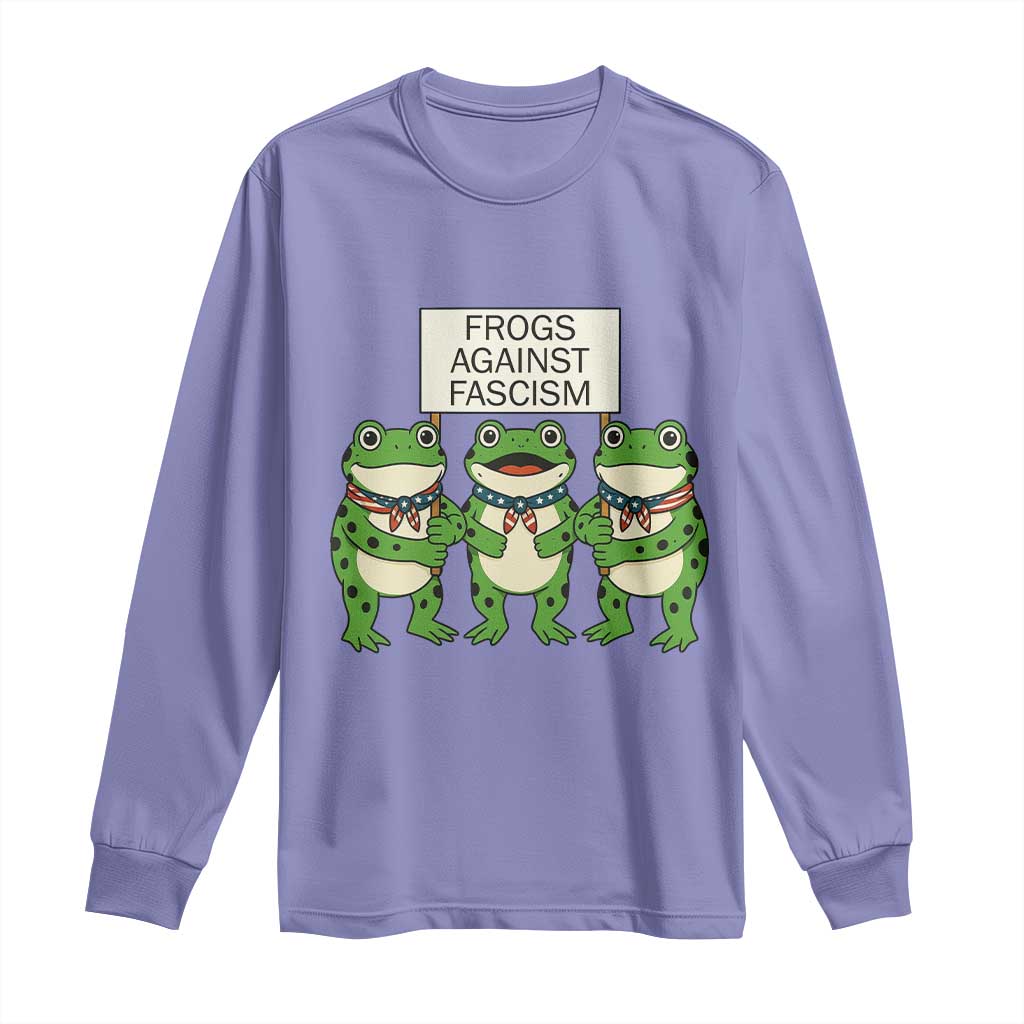 Frogs Against Fascism Long Sleeve Shirt Funny Portland Meme Humor Gift - Wonder Print Shop