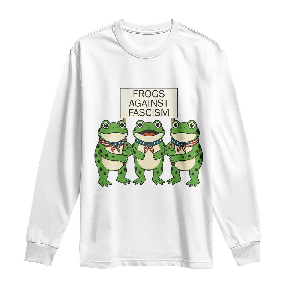Frogs Against Fascism Long Sleeve Shirt Funny Portland Meme Humor Gift - Wonder Print Shop
