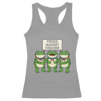Frogs Against Fascism Racerback Tank Top Funny Portland Meme Humor Gift - Wonder Print Shop