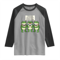 Frogs Against Fascism Raglan Shirt Funny Portland Meme Humor Gift - Wonder Print Shop