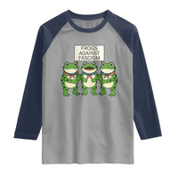 Frogs Against Fascism Raglan Shirt Funny Portland Meme Humor Gift - Wonder Print Shop