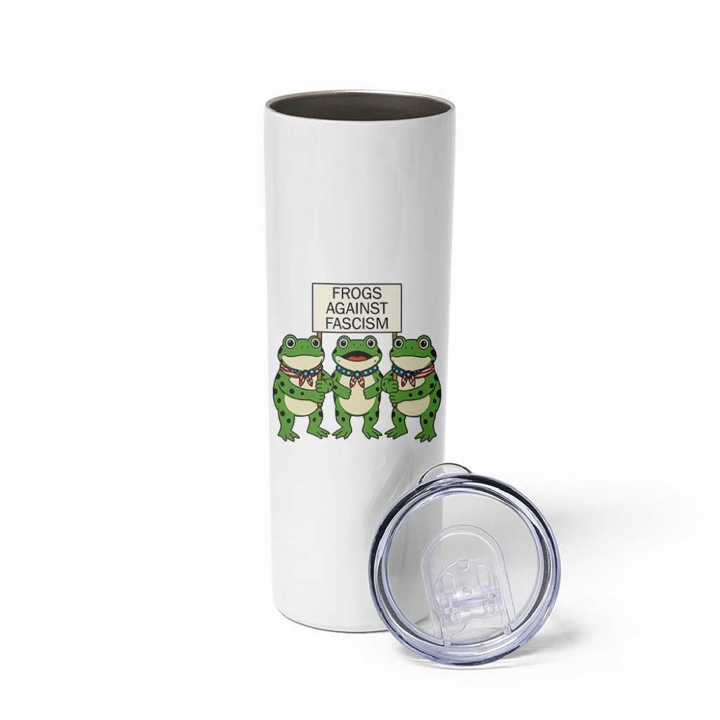 Frogs Against Fascism Skinny Tumbler Funny Portland Meme Humor Gift - Wonder Print Shop