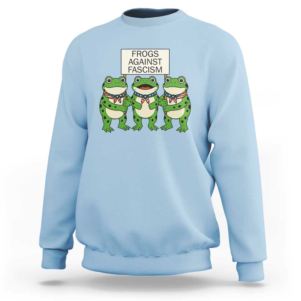 Frogs Against Fascism Sweatshirt Funny Portland Meme Humor Gift - Wonder Print Shop
